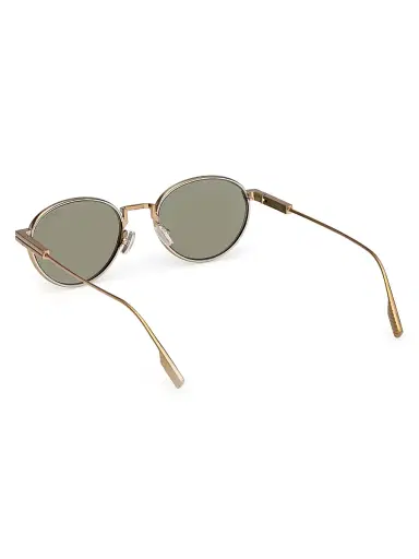 Zegna Men's 52MM Round Sunglasses - Palladium Green | Thumbnail 4 Zegna Men's 52MM Round Sunglasses - Palladium Green | Thumbnail 4