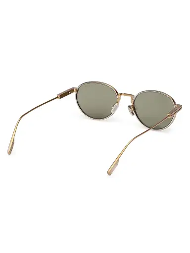 Zegna Men's 52MM Round Sunglasses - Palladium Green | Thumbnail 6 Zegna Men's 52MM Round Sunglasses - Palladium Green | Thumbnail 6