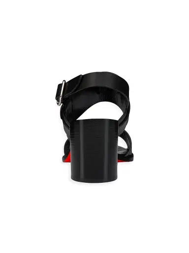 Christian Louboutin Women's Her in Roma Calf Leather Block Sandals - Black | Thumbnail 3 Christian Louboutin Women's Her in Roma Calf Leather Block Sandals - Black | Thumbnail 3