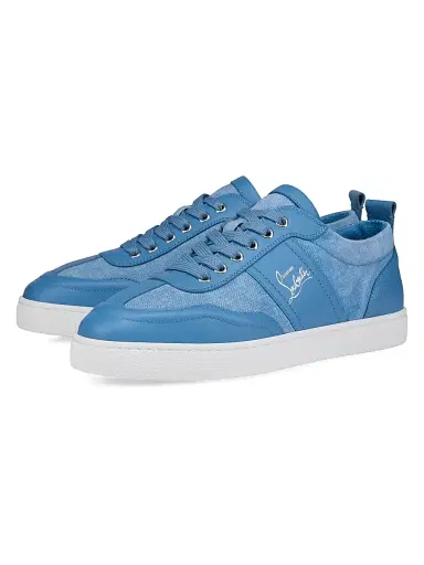 Christian Louboutin Men's Retero Low Top Sneakers - Ceruleo | Thumbnail 2 Christian Louboutin Men's Retero Low Top Sneakers - Ceruleo | Thumbnail 2