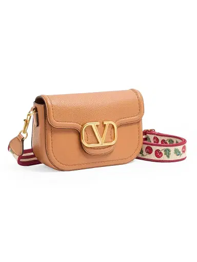 Valentino Garavani Women's Alltime Shoulder Bag in Grainy Calfskin - Almond | Thumbnail 2 Valentino Garavani Women's Alltime Shoulder Bag in Grainy Calfskin - Almond | Thumbnail 2