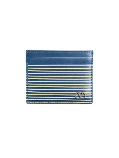 Valentino Garavani Men's VLogo Signature Wallet in Grainy Calfskin with Le Chat De La Maison Print - Azure | Thumbnail 1 Valentino Garavani Men's VLogo Signature Wallet in Grainy Calfskin with Le Chat De La Maison Print - Azure | Thumbnail 1