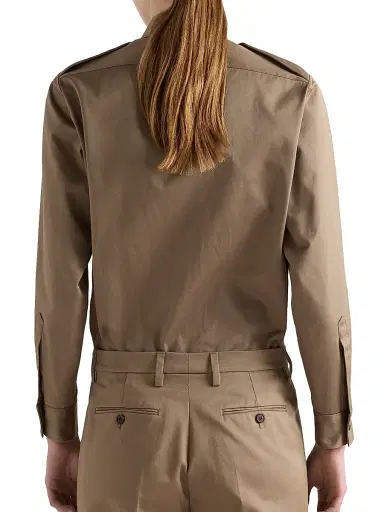 Prada Women's Chino Shirt - Grey | Thumbnail 3 Prada Women's Chino Shirt - Grey | Thumbnail 3
