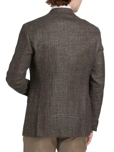 Giorgio Armani Men's Wool-Silk-Linen Sport Coat - Tan - Size 44 | Thumbnail 5 Giorgio Armani Men's Wool-Silk-Linen Sport Coat - Tan - Size 44 | Thumbnail 5