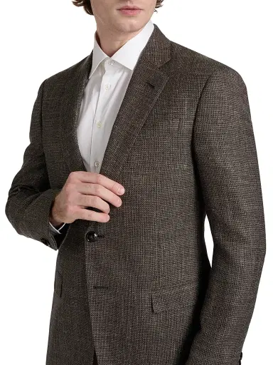 Giorgio Armani Men's Wool-Silk-Linen Sport Coat - Tan - Size 44 | Thumbnail 6 Giorgio Armani Men's Wool-Silk-Linen Sport Coat - Tan - Size 44 | Thumbnail 6