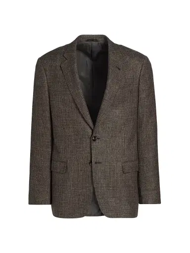 Giorgio Armani Men's Wool-Silk-Linen Sport Coat - Tan - Size 44 | Thumbnail 1 Giorgio Armani Men's Wool-Silk-Linen Sport Coat - Tan - Size 44 | Thumbnail 1