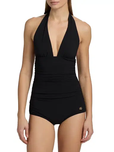 Dolce & Gabbana Women's Jersey One-Piece Halter Swimsuit | Thumbnail 3 Dolce & Gabbana Women's Jersey One-Piece Halter Swimsuit | Thumbnail 3