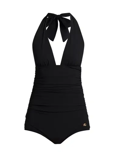 Dolce & Gabbana Women's Jersey One-Piece Halter Swimsuit | Thumbnail 1 Dolce & Gabbana Women's Jersey One-Piece Halter Swimsuit | Thumbnail 1