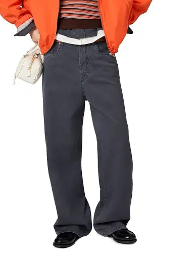 Miu Miu Women's Light Denim Pants - Grey | Thumbnail 2 Miu Miu Women's Light Denim Pants - Grey | Thumbnail 2
