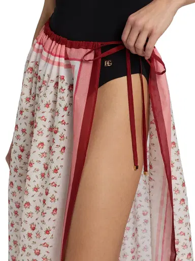 Dolce & Gabbana Women's Floral Cotton Pareo | Thumbnail 6 Dolce & Gabbana Women's Floral Cotton Pareo | Thumbnail 6