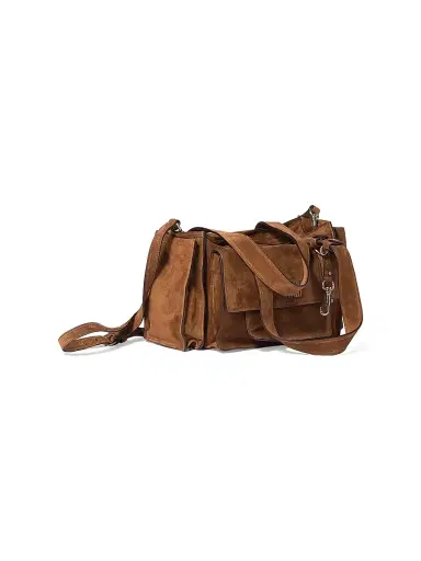 Miu Miu Women's Utilitaire Suede Shopping Bag - Brown | Thumbnail 4 Miu Miu Women's Utilitaire Suede Shopping Bag - Brown | Thumbnail 4
