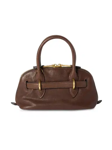 Miu Miu Women's Aventure Mini Nappa Leather Top Handle Bag - Dark Brown | Thumbnail 6 Miu Miu Women's Aventure Mini Nappa Leather Top Handle Bag - Dark Brown | Thumbnail 6