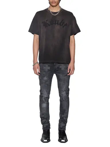 Ksubi Men's Future Memory Slub Sid Sunfade T-Shirt - Charcoal | Thumbnail 2 Ksubi Men's Future Memory Slub Sid Sunfade T-Shirt - Charcoal | Thumbnail 2