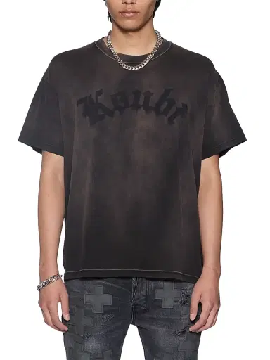 Ksubi Men's Future Memory Slub Sid Sunfade T-Shirt - Charcoal | Thumbnail 1 Ksubi Men's Future Memory Slub Sid Sunfade T-Shirt - Charcoal | Thumbnail 1