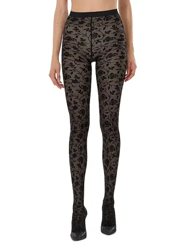 Wolford Women's Rose Tights - Black | Thumbnail 2 Wolford Women's Rose Tights - Black | Thumbnail 2
