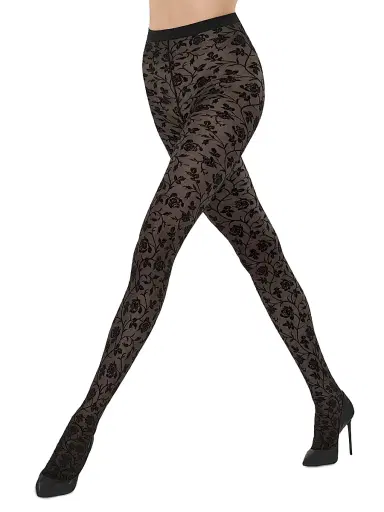 Wolford Women's Rose Tights - Black | Thumbnail 3 Wolford Women's Rose Tights - Black | Thumbnail 3