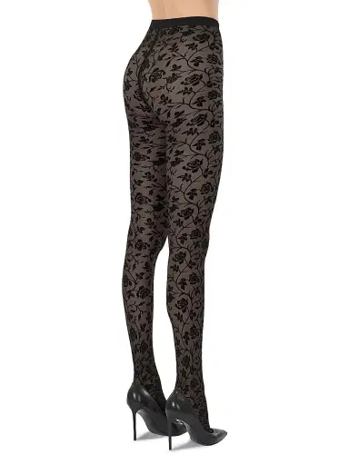 Wolford Women's Rose Tights - Black | Thumbnail 4 Wolford Women's Rose Tights - Black | Thumbnail 4