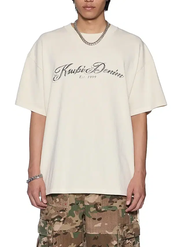 Men's Future Memory Life Ekcess Logo Crewneck T-Shirt - Natural Men's Future Memory Life Ekcess Logo Crewneck T-Shirt - Natural