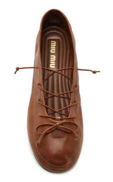 Miu Miu Leather Ballet Flats | Thumbnail 5 Miu Miu Leather Ballet Flats | Thumbnail 5