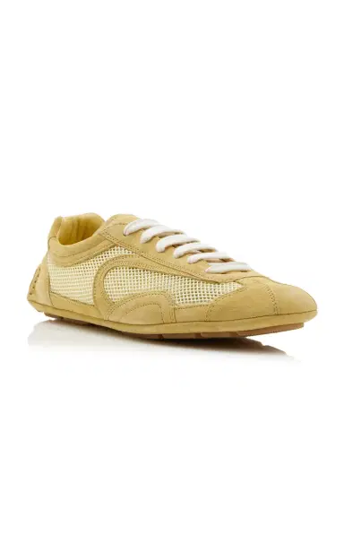 Prada Montecarlo Re-Edition 2005 Suede-Trimmed Mesh Sneakers | Thumbnail 3 Prada Montecarlo Re-Edition 2005 Suede-Trimmed Mesh Sneakers | Thumbnail 3