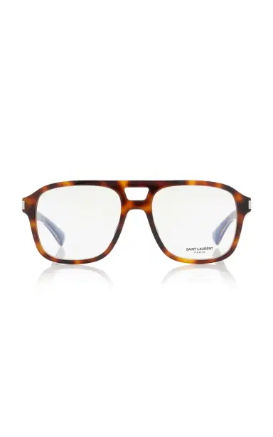 Saint Laurent Aviator-Frame Acetate Glasses | Thumbnail 1 Saint Laurent Aviator-Frame Acetate Glasses | Thumbnail 1