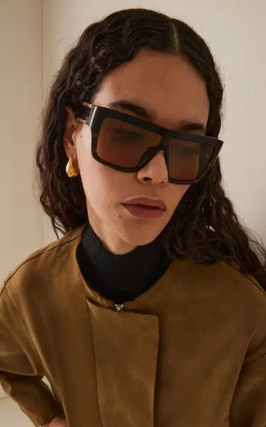 Bottega Veneta Mask-Frame Acetate Sunglasses | Thumbnail 2 Bottega Veneta Mask-Frame Acetate Sunglasses | Thumbnail 2