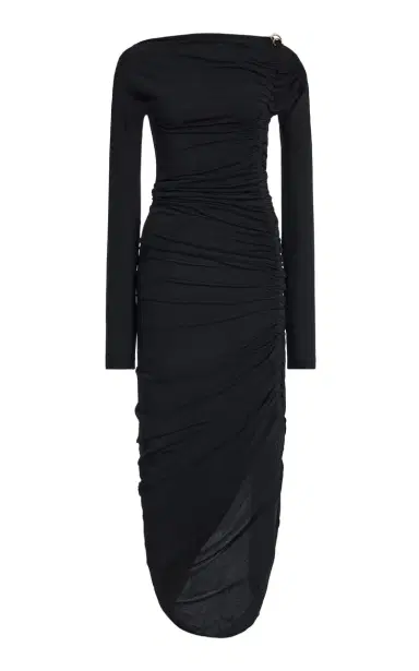 Ferragamo Ruched Jersey-Crepe Maxi Dress | Thumbnail 1 Ferragamo Ruched Jersey-Crepe Maxi Dress | Thumbnail 1