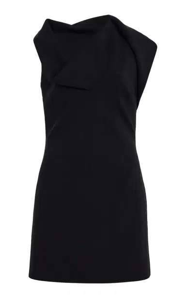 Ferragamo Asymmetric Wool-Blend Mini Dress | Thumbnail 4 Ferragamo Asymmetric Wool-Blend Mini Dress | Thumbnail 4
