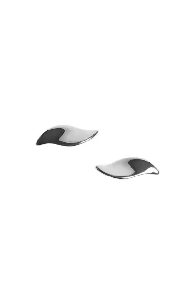 Khaite Leaf Silver Clip-On Earrings | Thumbnail 1 Khaite Leaf Silver Clip-On Earrings | Thumbnail 1