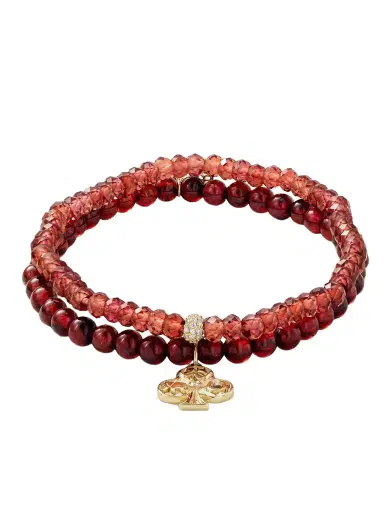 Sydney Evan Set Of Two 14-karat Gold, Garnet And Diamond Bracelets | Thumbnail 1 Sydney Evan Set Of Two 14-karat Gold, Garnet And Diamond Bracelets | Thumbnail 1