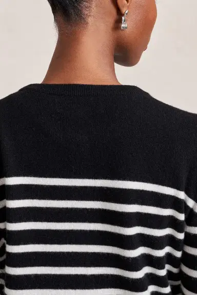 La Ligne Striped Lean Lines Cardigan - Black Cream | Thumbnail 5 La Ligne Striped Lean Lines Cardigan - Black Cream | Thumbnail 5