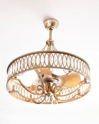 John-Richard Collection Crystal 8-Light Pendant with Fan | Thumbnail 2 John-Richard Collection Crystal 8-Light Pendant with Fan | Thumbnail 2