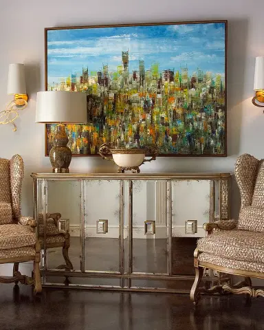 John-Richard Collection Juno Foxed Mirror Credenza | Thumbnail 2 John-Richard Collection Juno Foxed Mirror Credenza | Thumbnail 2