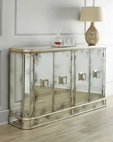 John-Richard Collection Juno Foxed Mirror Credenza | Thumbnail 3 John-Richard Collection Juno Foxed Mirror Credenza | Thumbnail 3