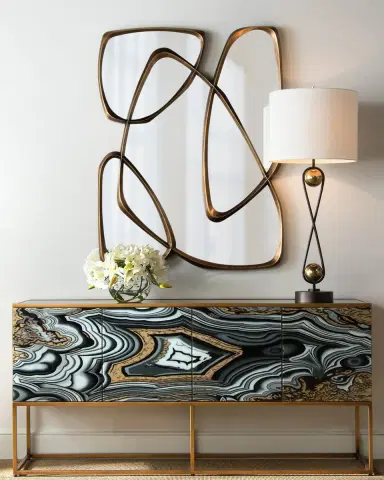 John-Richard Collection Nicola Painted-Agate Console | Thumbnail 1 John-Richard Collection Nicola Painted-Agate Console | Thumbnail 1