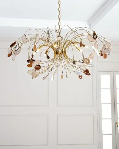 John-Richard Collection Agate and Brass 8-Light Chandelier | Thumbnail 2 John-Richard Collection Agate and Brass 8-Light Chandelier | Thumbnail 2