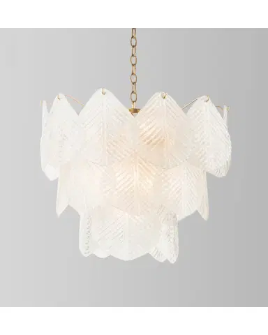 John-Richard Collection 9-Light Frosted Glass Chandelier | Thumbnail 2 John-Richard Collection 9-Light Frosted Glass Chandelier | Thumbnail 2