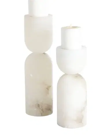 John-Richard Collection Alabaster Candle Holders, Set of 2 | Thumbnail 1 John-Richard Collection Alabaster Candle Holders, Set of 2 | Thumbnail 1