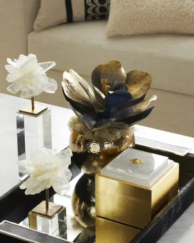 John-Richard Collection Leather Mirror Tray | Thumbnail 1 John-Richard Collection Leather Mirror Tray | Thumbnail 1