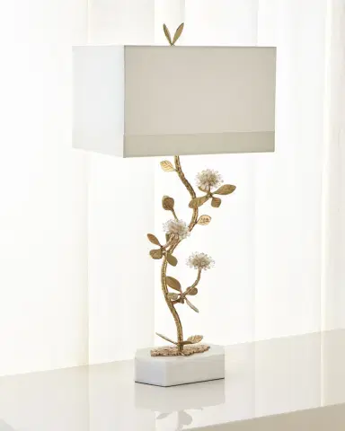 John-Richard Collection Quartz Flower Table Lamp | Thumbnail 1 John-Richard Collection Quartz Flower Table Lamp | Thumbnail 1