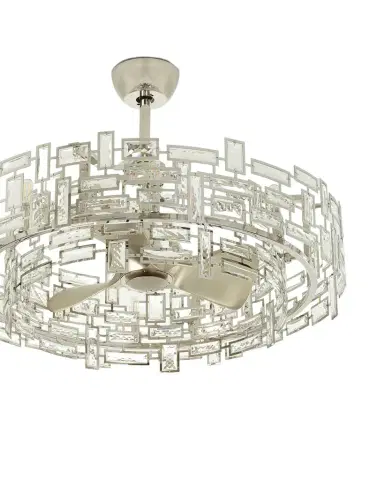 John-Richard Collection 8-Light Crystal Trim Fandelier | Thumbnail 1 John-Richard Collection 8-Light Crystal Trim Fandelier | Thumbnail 1