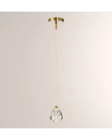 John-Richard Collection Faceted Chunk Crystal Single-Light Pendant | Thumbnail 2 John-Richard Collection Faceted Chunk Crystal Single-Light Pendant | Thumbnail 2