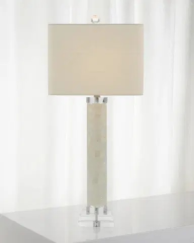 John-Richard Collection White Calcite and Quartz Lamp | Thumbnail 1 John-Richard Collection White Calcite and Quartz Lamp | Thumbnail 1