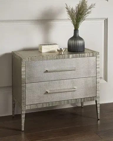 John-Richard Collection Carraway Silver Nightstand | Thumbnail 2 John-Richard Collection Carraway Silver Nightstand | Thumbnail 2