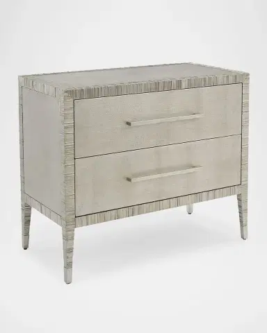 John-Richard Collection Carraway Silver Nightstand | Thumbnail 3 John-Richard Collection Carraway Silver Nightstand | Thumbnail 3