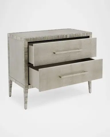 John-Richard Collection Carraway Silver Nightstand | Thumbnail 4 John-Richard Collection Carraway Silver Nightstand | Thumbnail 4
