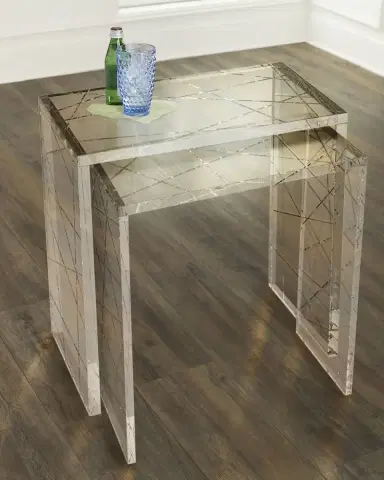 John-Richard Collection Small Crystal Nesting Table | Thumbnail 4 John-Richard Collection Small Crystal Nesting Table | Thumbnail 4