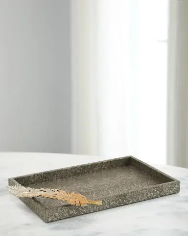 John-Richard Collection Feathered Vegan Snakeskin Tray | Thumbnail 1 John-Richard Collection Feathered Vegan Snakeskin Tray | Thumbnail 1