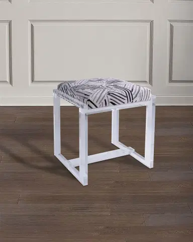 Port 68 Glencoe Lucite Bench, Glacometti (Geometric Pattern) | Thumbnail 1 Port 68 Glencoe Lucite Bench, Glacometti (Geometric Pattern) | Thumbnail 1