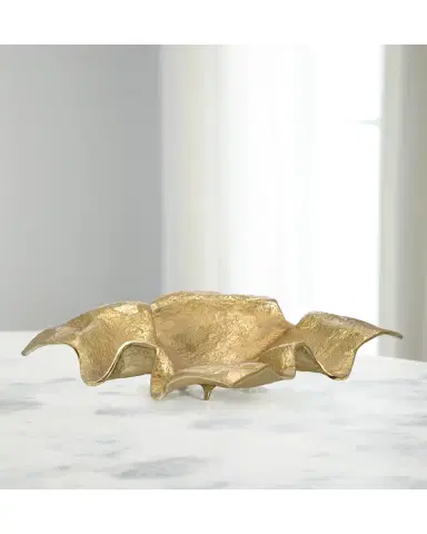 John-Richard Collection Draped Fabric Brass Square Bowl | Thumbnail 2 John-Richard Collection Draped Fabric Brass Square Bowl | Thumbnail 2